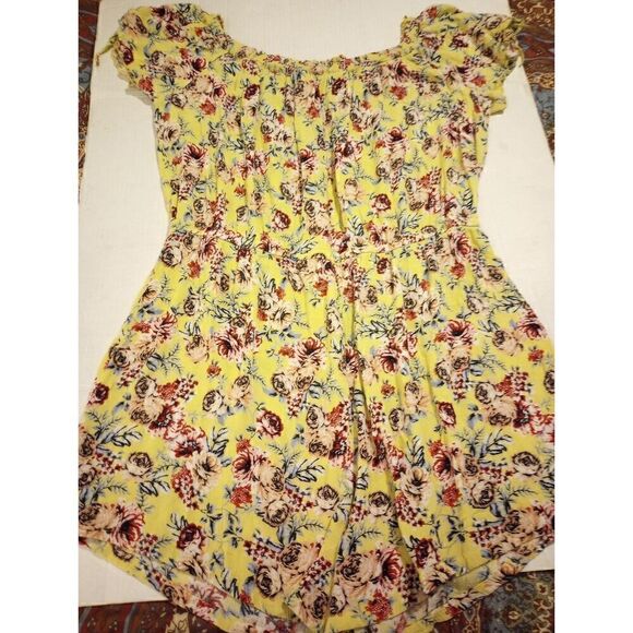 No comment off shoulder floral print romper with knot tie sleeve - Picture 8 of 10